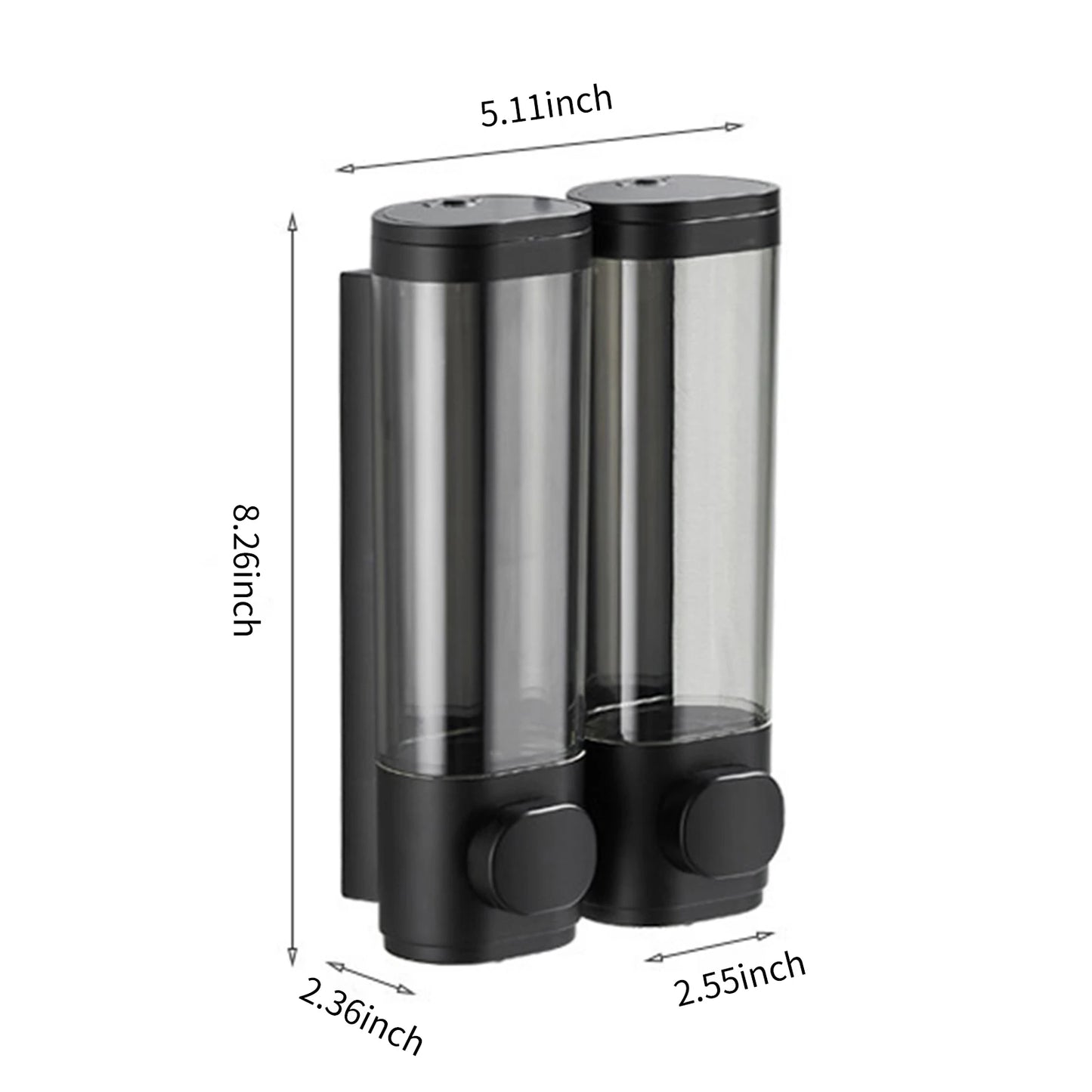 Distributeur de savon mural double — Sans perçage