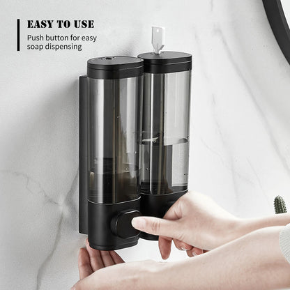 Distributeur de savon mural double — Sans perçage