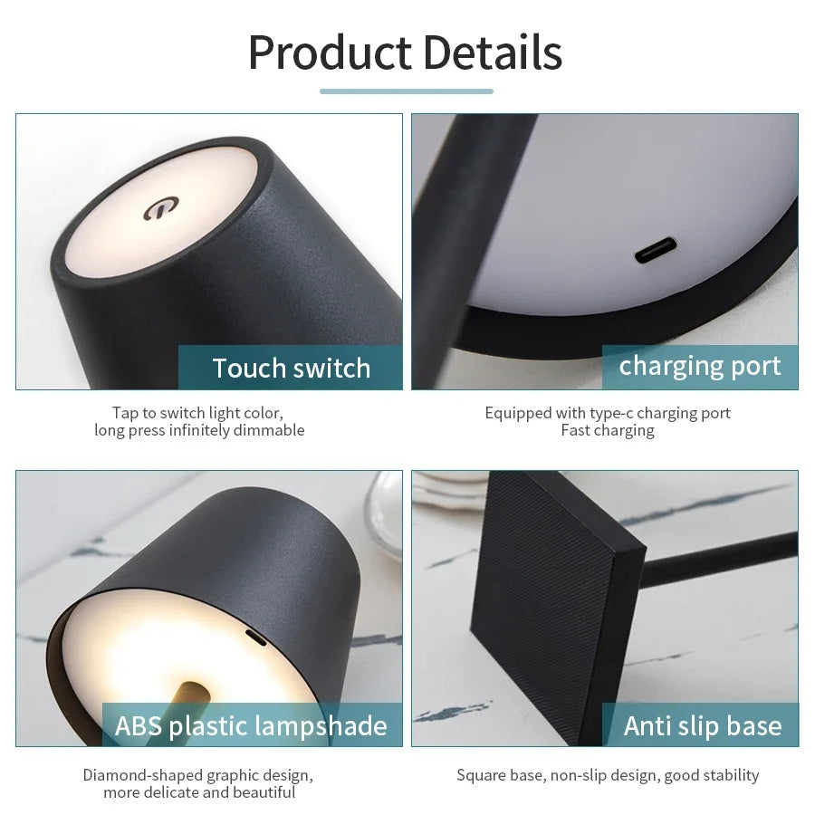 Lampe de bureau LED tactile