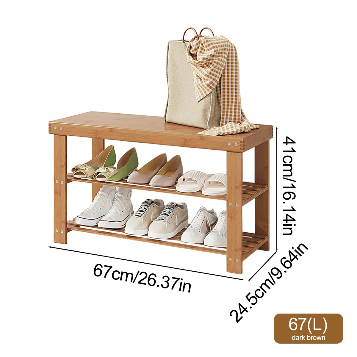 Banc range-chaussures en bambou