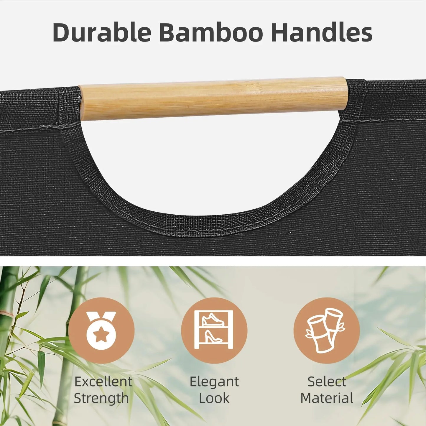 Panier à linge en lin pliable — Grande capacité