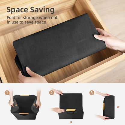 Panier à linge en lin pliable — Grande capacité