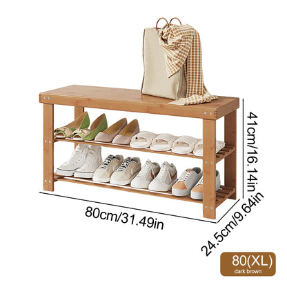 Banc range-chaussures en bambou