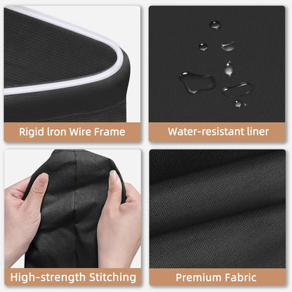 Panier à linge en lin pliable — Grande capacité