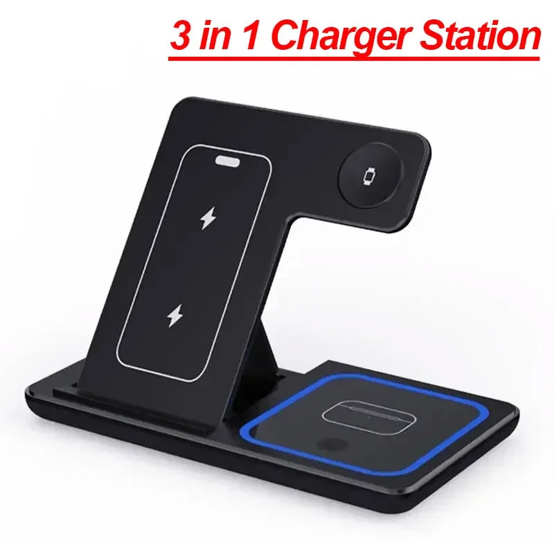 Station de charge sans fil 3 en 1 — Pliable