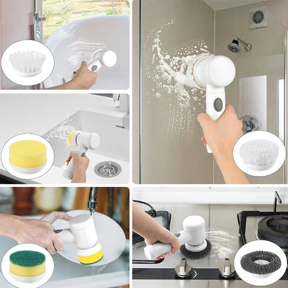 Brosse de nettoyage électrique — 5 têtes interchangeables