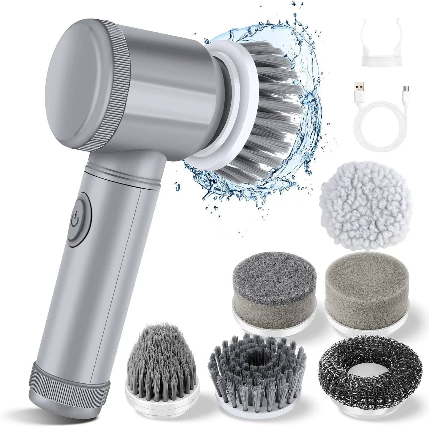 Brosse de nettoyage électrique — 5 têtes interchangeables