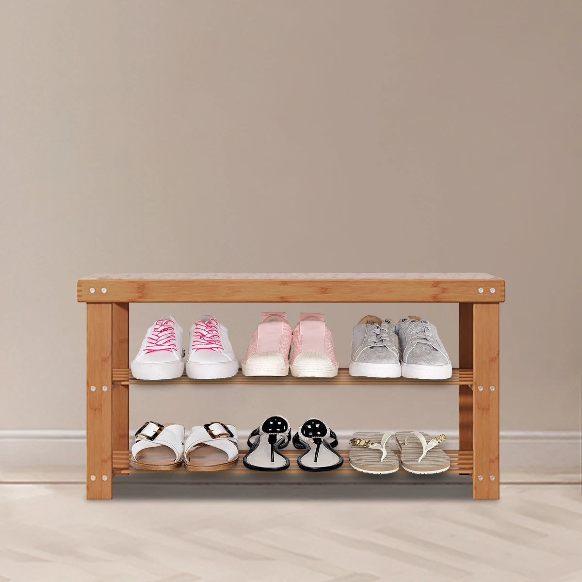 Banc range-chaussures en bambou