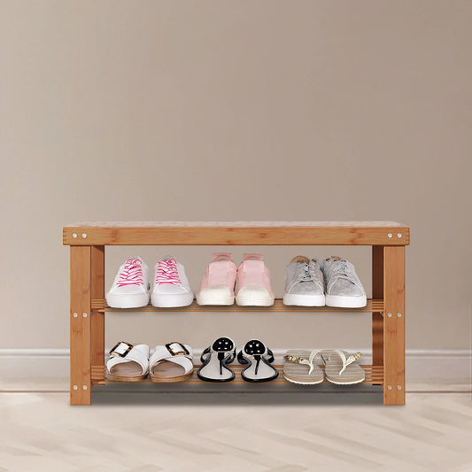 Banc range-chaussures en bambou